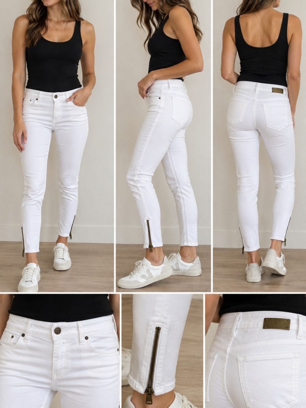 Burberry Brit white skinny ankle jeans in size